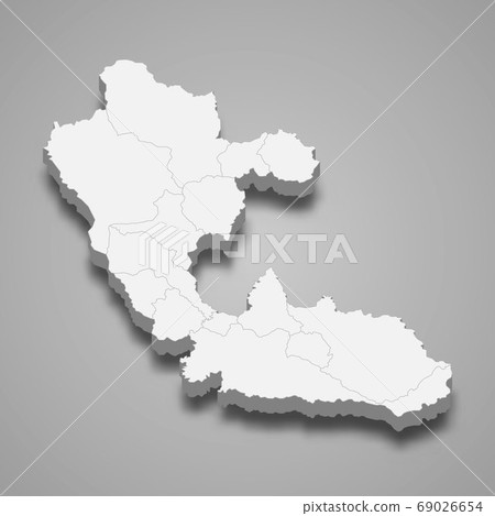 3d map of Risaralda is a department of Colombia 69026654