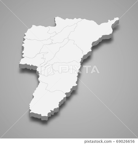 3d map of Quindio is a department of Colombia 69026656