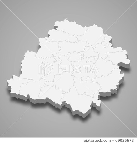 3d map of Lodz voivodeship is a province of Poland, 3d map of Lodz voivodeship is a province of Poland, 69026678