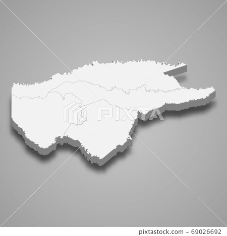 3d map of Guaviare is a department of Colombia 69026692