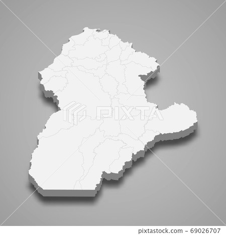 3d map of Cordoba is a department of Colombia 69026707