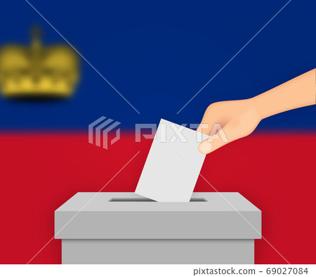 Liechtenstein election banner background. Template 69027084