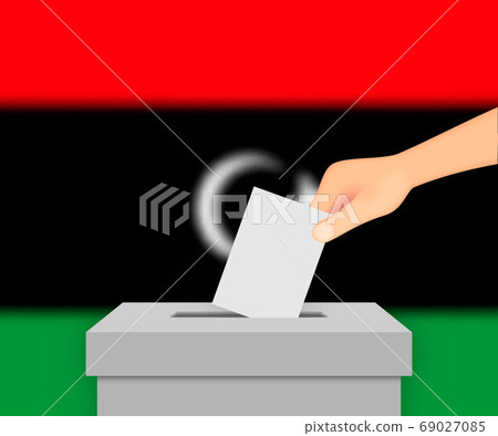 Libya election banner background. Template for Libya election banner background. Template for 69027085