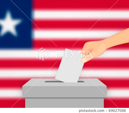 Liberia election banner background. Template for Liberia election banner background. Template for 69027086