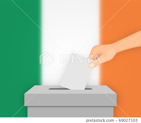 Ireland election banner background. Template for Ireland election banner background. Template for 69027103