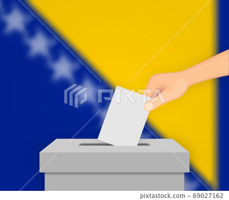 Bosnia election banner background. Ballot Box with - Stock Illustration  [69027162] - PIXTA