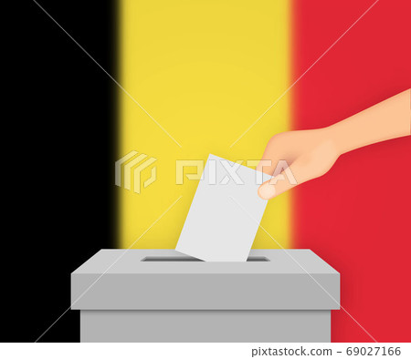 Belgium election banner background. Ballot Box Belgium election banner background. Ballot Box 69027166