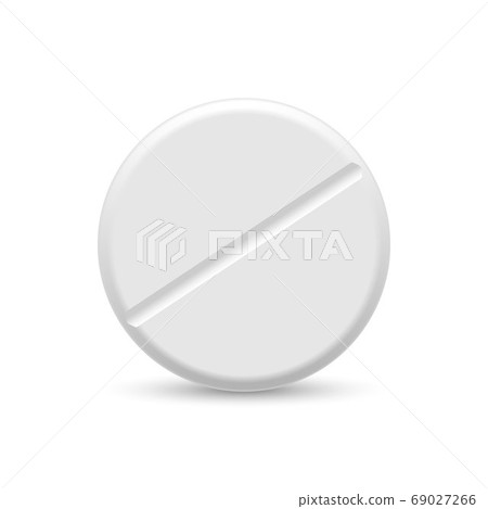 3d Realistic White Medical Pill Template for your 69027266