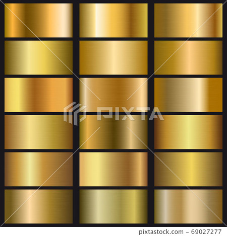 Set of gold gradient texture. Template for your Set of gold gradient texture. Template for your 69027277