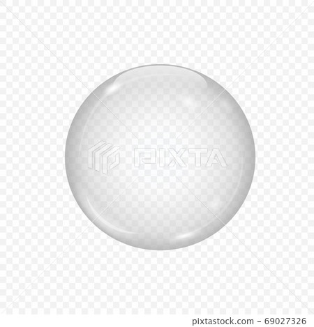 3d glass sphere isolated on transparent Template 69027326