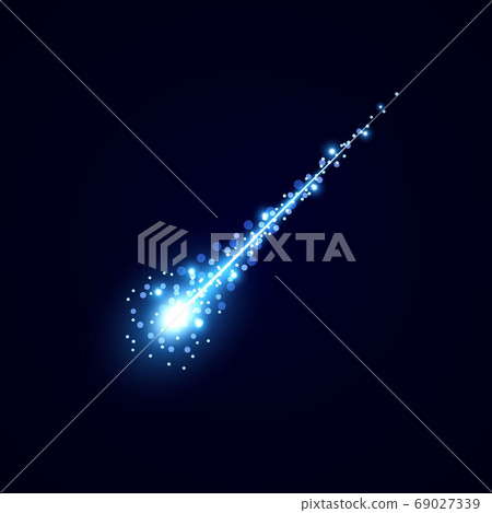 Meteor or comet on space background Template for Meteor or comet on space background Template for 69027339