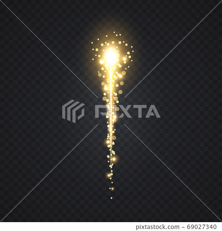 Meteor or comet on transparent background. Meteor or comet on transparent background. 69027340
