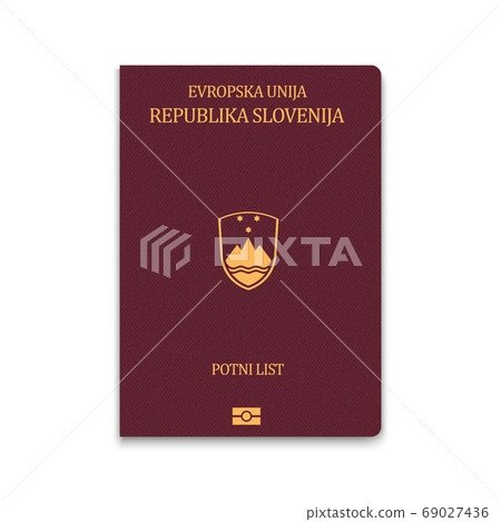 Passport of Slovenia Template for your design 69027436