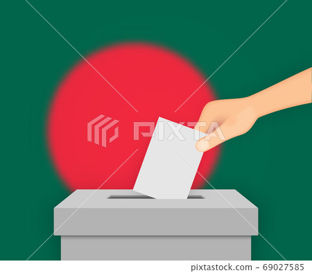 Bangladesh election banner background. Ballot Box Bangladesh election banner background. Ballot Box 69027585