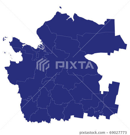 High Quality map region of Russia Template for 69027773