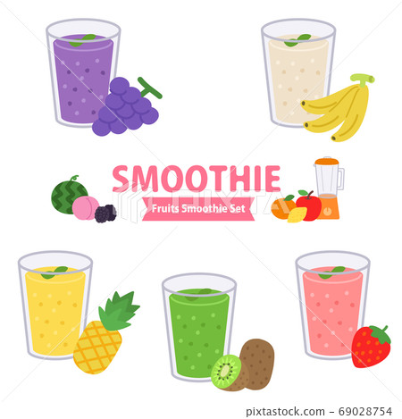 Smoothie fruit set - Stock Illustration [69028754] - PIXTA