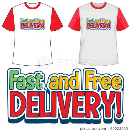 Mock up shirt with delivery icon 69028990