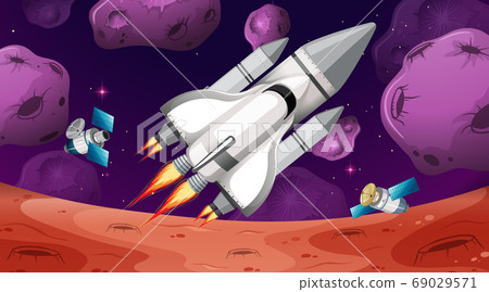 Rocket in the space 69029571