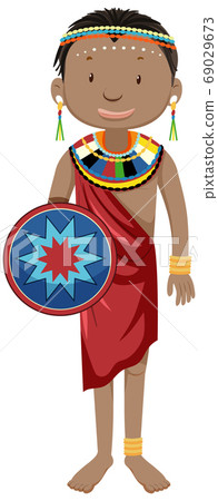 Ethnic people of African tribes in traditional 69029673