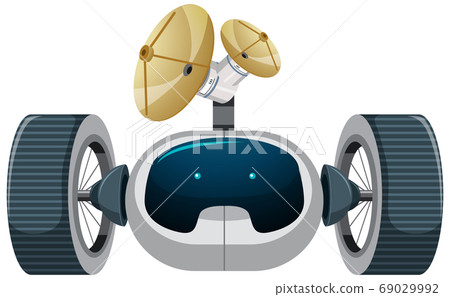 Isolated lunar roving vehicle on white background Isolated lunar roving vehicle on white background 69029992