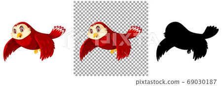 Cute red bird cartoon character Cute red bird cartoon character 69030187