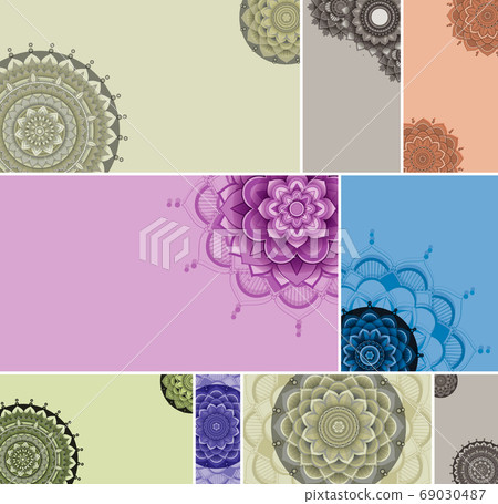 Beautiful colour mandala background 69030487