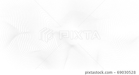 Abstract grey background poster with dynamic waves. particle technology network Vector illustration. 69030528