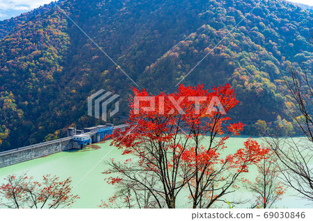 Takase Gorge, Omachi Dam Autumn Leaves [Nagano Prefecture] 69030846