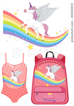 Set of costume with unicorn logo Set of costume with unicorn logo 69030859