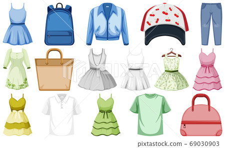 Set of fashion outfits 69030903