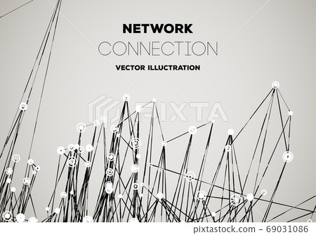 Communication social mesh. Network polygonal Communication social mesh. Network polygonal 69031086