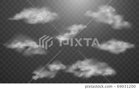 set cloud isolated on the transparent background. 69031200