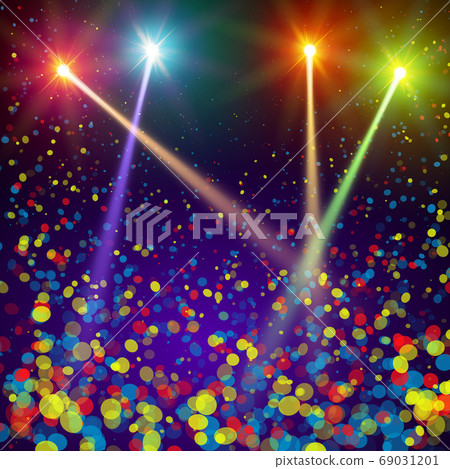 Special light effects. Realistic vector bright Special light effects. Realistic vector bright 69031201