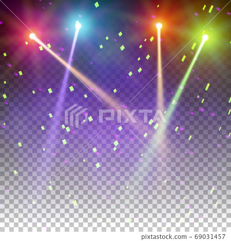 Special light effects. Realistic vector bright 69031457