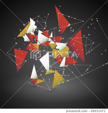 Abstract Geometric Polygonal Shape. Futuristic Abstract Geometric Polygonal Shape. Futuristic 69031471