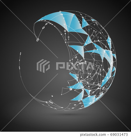 Abstract Geometric Polygonal Shape. Futuristic Abstract Geometric Polygonal Shape. Futuristic 69031473