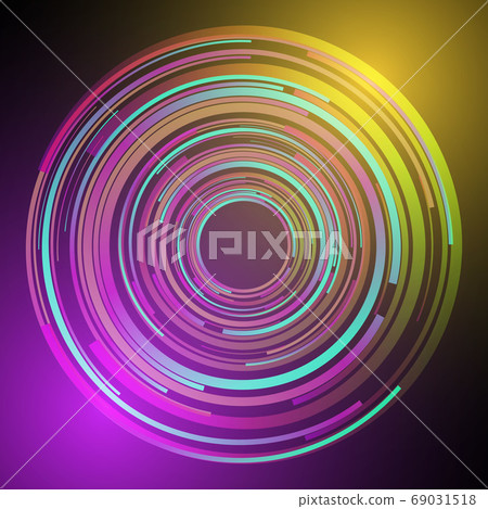 Techno Geometric Vector Circle Modern Science 69031518