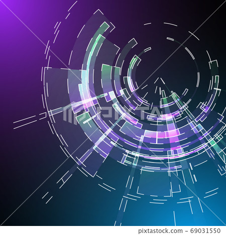 Techno Geometric Vector Circle Modern Science Techno Geometric Vector Circle Modern Science 69031550
