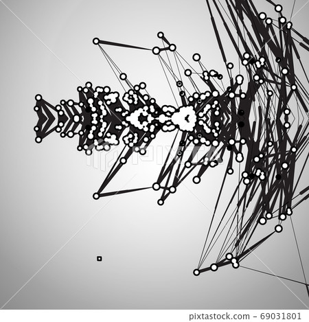 Abstract Geometric Polygonal Shape. Futuristic 69031801