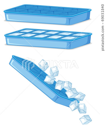 Ice cube on white background 69031840