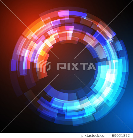 Techno Geometric Vector Circle Modern Science Techno Geometric Vector Circle Modern Science 69031852
