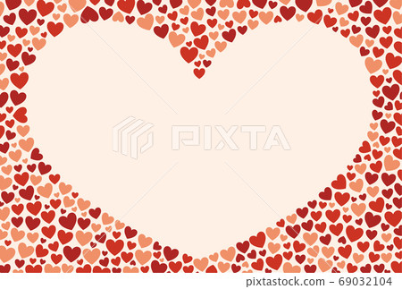 [Valentine's/Mother's Day Material] Heart-filled message card 69032104