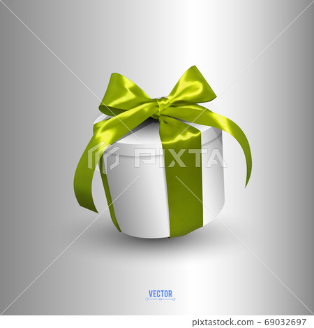 gift box with red bow 69032697