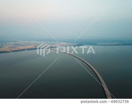 Penang Second Link in dusk hour. 69032736