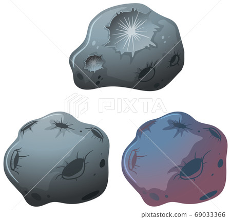 Isolated meteorite on white background Isolated meteorite on white background 69033366