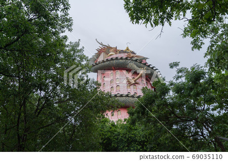 Wat Samphran or Chinese Dragon Temple in Sam Phran District in N 69035110