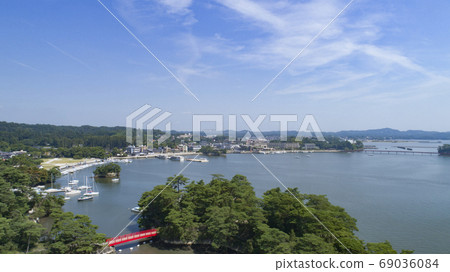 《宮城縣》松島灣的鳥瞰圖 69036084