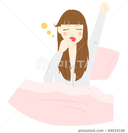 Woman getting up in the morning 69039186