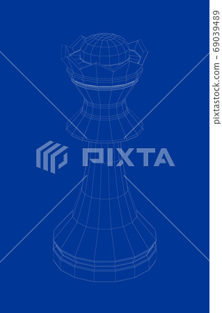 3d model of chess queen 3d model of chess queen 69039489