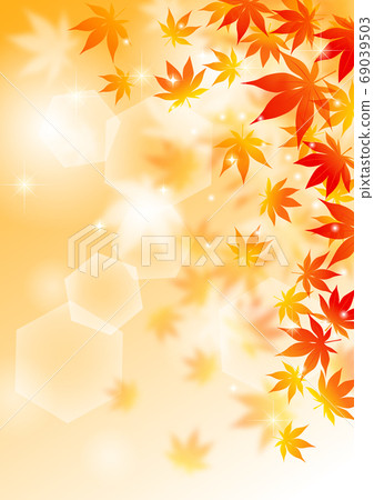 Glitter fluffy autumn leaves background... - Stock Illustration [69039503]  - PIXTA